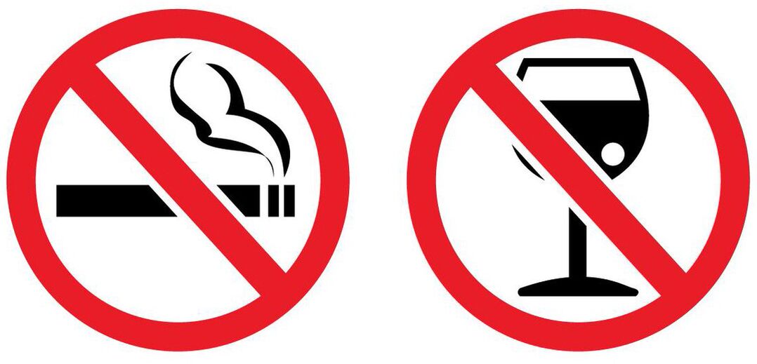 Para a rinoplastia, debes deixar de fumar e de beber alcohol